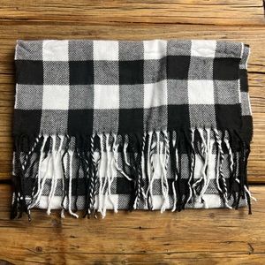 Plaid Fringe Scarf